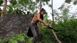 Bertahan hidup di hutan wanita cantik  (survival woman)