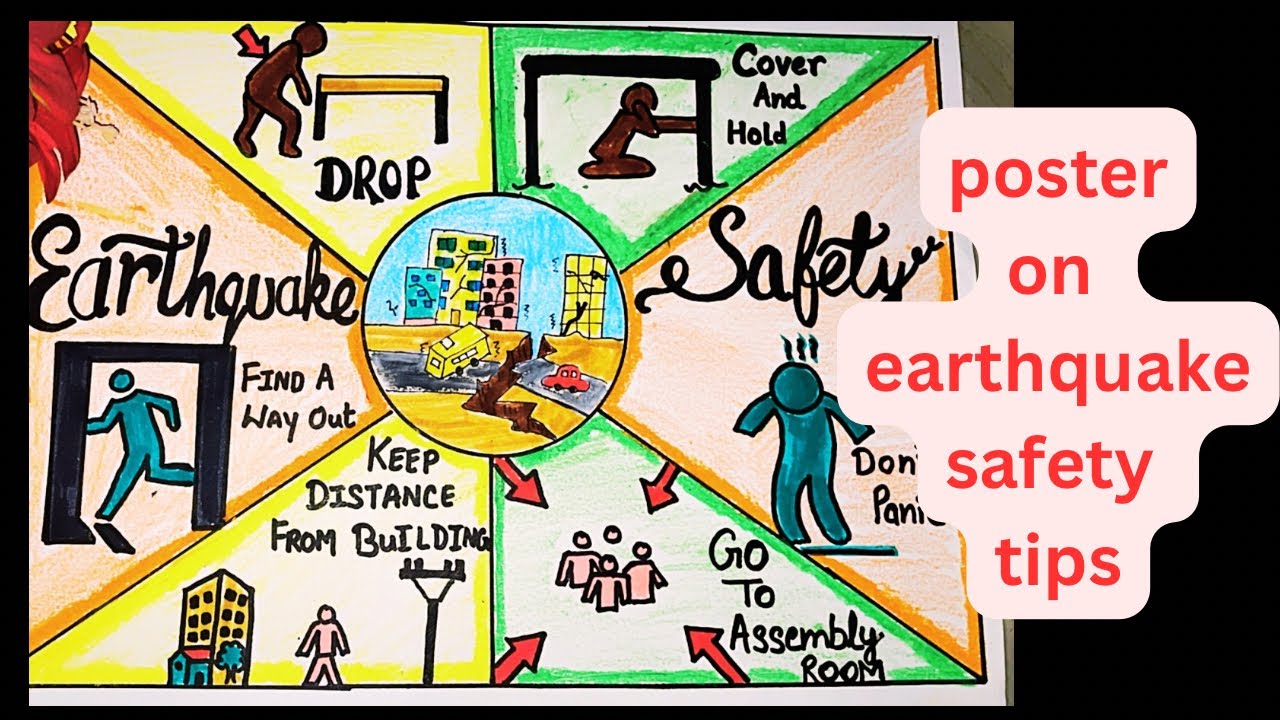 poster on Earthquake and its safety measures || poster on earthquake || poster on earthquake safety