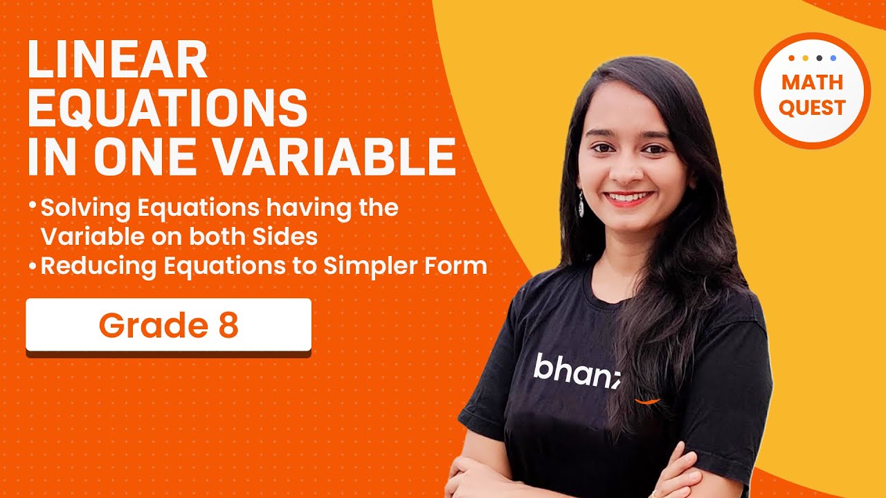 Linear Equation In One Variable | Solving Equations With Variables On Both Sides | Haripriya Ma'am
