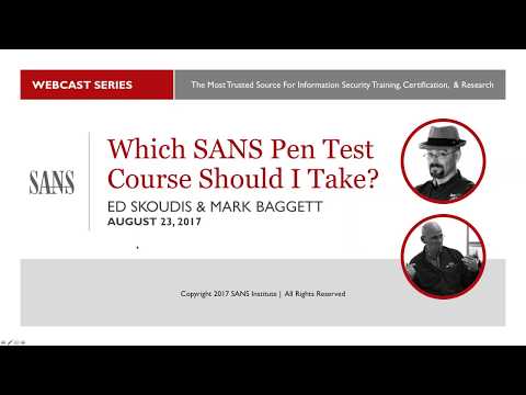 SANS Webcast: Which SANS Pen Test Course Should I Take? - SEC573 Edition
