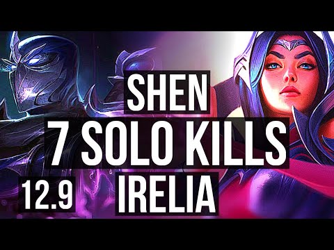 SHEN vs IRELIA (TOP) | 9/0/3, 7 solo kills, Legendary, 300+ games | EUW Master | 12.9
