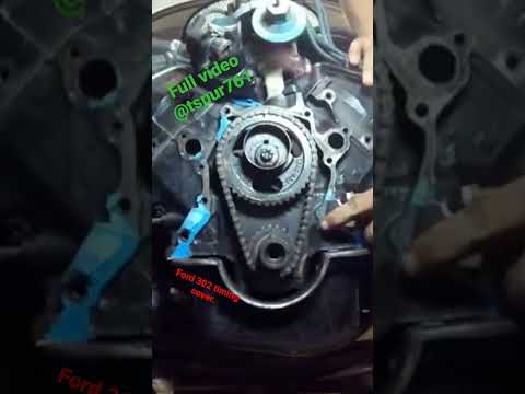 Ford 302 Timing cover gasket scrape. Full Video on channel #ford #ford302 #5.0 #fordperformance #diy