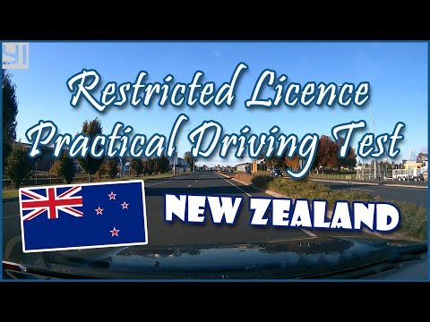 New Zealand Restricted Licence Practical Driving Test (Full Test)