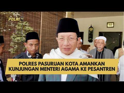 POLRES PASURUAN KOTA AMANKAN KUNJUNGAN MENTERI AGAMA KE PESANTREN
