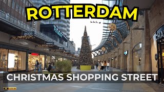 Rotterdam Christmas Shopping Walk 🎄 Exquisite Festive Decorations 4K