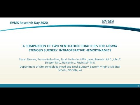 Thumbnail image of video presentation for A comparison of two ventilation strategies for airway stenosis surgery: intraoperative hemodynamics