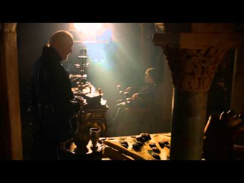 Tywin Lannister talks to Jaime, Tyrion, and Cersei.