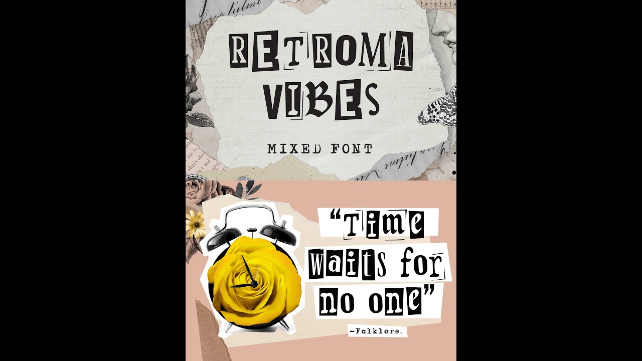 Retroma Vibes Font | Ransom Note Font