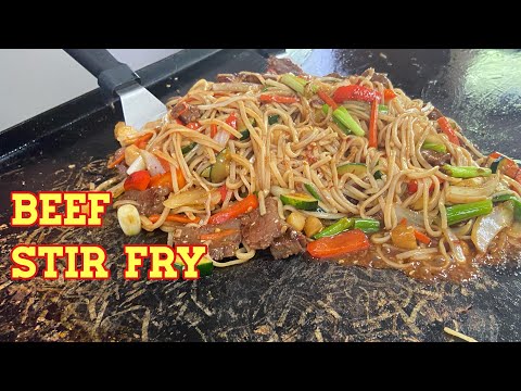 EASY BEEF NOODLE STIR FRY RECIPE | BLACKSTONE GRIDDLE...