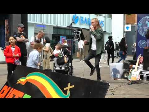 "WHEN PUSH COMES TO SHOVE"/"OH NO!"   BY RUFF TRADE, BUSKING IN MANCHESTER  01/06/2023