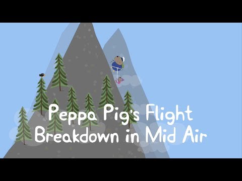 ペッパピッグのフライトが空中分解 - アニメペッパピッグストーリー (Peppa Pig's Flight Breaks Down in Mid Air - Animated Peppa Pig Stories)