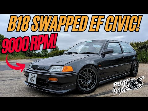 THIS 9000RPM B18 SWAPPED EF HONDA CIVIC IS NO JOKE!! - PHAT RAGS EP.9