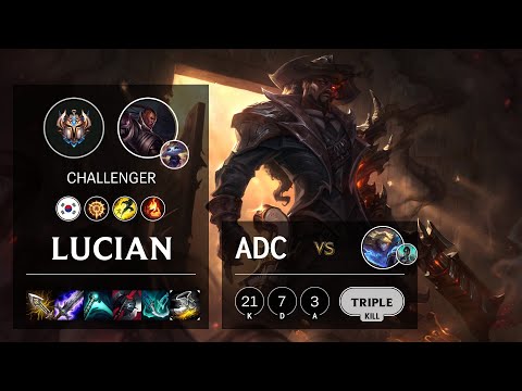 Lucian ADC vs Ezreal - KR Challenger Patch 10.14