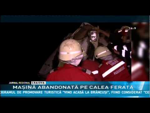 MAŞINĂ ABANDONATĂ PE CALEA FERATĂ
