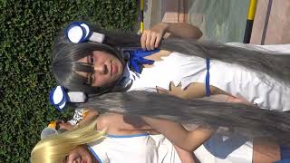 前だけ隠すコスプレイヤー　後ろは丸見え