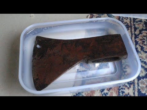 1st YouTube video about how to get rust off an old axe head