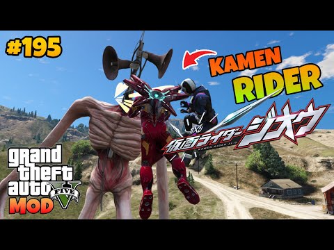 GTA 5 MOD IRONMAN DI SERANG SIREN HEAD DAN DI BANTU KAMEN RIDER