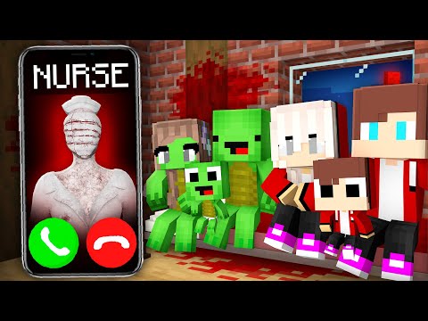 Why NURSE OF HORROR Called JJ and Mikey Family - in Minecraft Maizen!