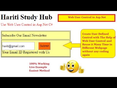 Web User Control For User Defined Controls in Asp.Net C# | Hindi | Free Learn Online Classes