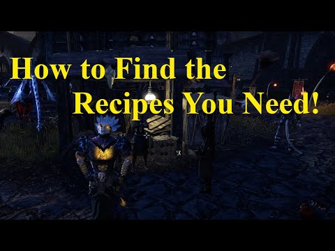 ESO How to Find the Recipes You Need!