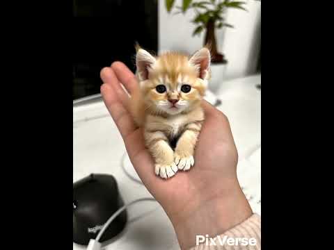 🐱 Mala maca skače na dlan! 🐾💕 #cat #funny