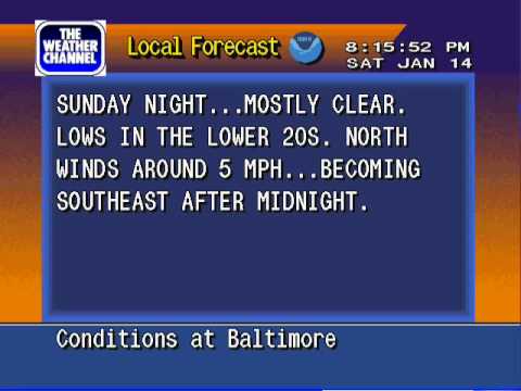 Weatherstar 4000 Emulator for Bel Air, Maryland-January 14, 2012