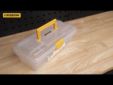 Gambar Krisbow Kotak Perkakas Plastik 30.5x15x10 cm - Kuning