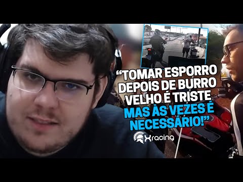 CASIMIRO REAGE: ENQUADROS DE MOTO (EP. 61) A CHAPA ESQUENTOU - XRACING | Cortes do Casimito