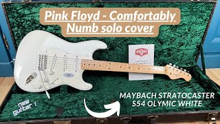 Video thumbnail for Maybach Stratocatser S54 olympic white Comfortably numb Pink Floyd guitar solo cover and jam by Sam plays music
