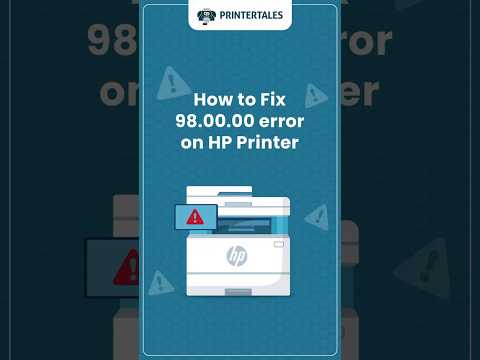 How to fix 98.00.00 error on HP Printer #printertales #printererror #printerproblems #hpprinter #hp