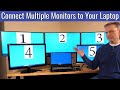 Add 5 Or More External Monitors For Laptop Using Docking Station USB Go Beyond Dual Monitor Setup
