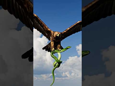 बाज सांप का शिकार कैसे करता है 😱 #shorts #viral