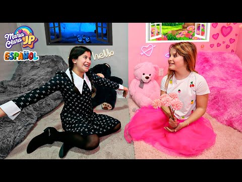 El desafío rosa vs negro de Maria Clara y JP |  Pink vs Black Challenge