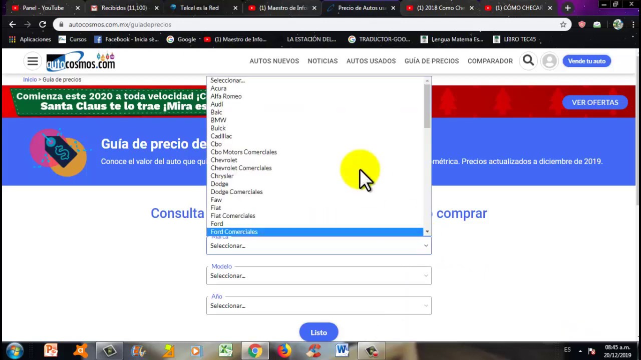 2020-NUEVA PÁGINA PARA SABER EL PRECIO REAL DE UN CARRO NO LIBRO AZUL NI MERCADO LIBRE