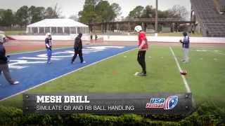 Quarterback and Running back Drill: Mesh Drill: Verone Mckinley