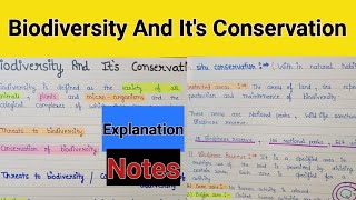 Biodiversity and conservation in environmental studies | Biodiversity and conservation class 12