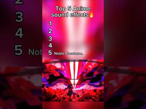 Top 5 anime sound effects. #anime