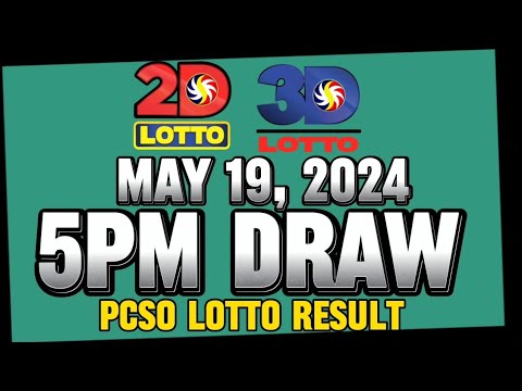 LOTTO 5PM DRAW 2D & 3D RESULT TODAY MAY 19, 2024 #lottoresulttoday #pcsolottoresults #stl