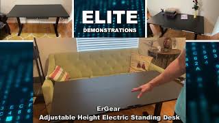 Review ErGear Height Adjustable Electric Standing Desk, 48 x 24 Inches Sit Stand up Desk