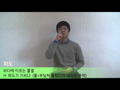 「파도」의 한국수어 표현