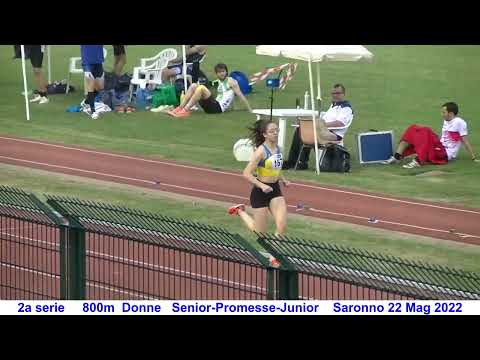 2a serie 800m donne Saronno(VA) 22 Maggio 2022