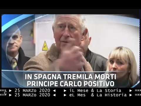 TITOLi TG1-SERA 25 03 2020 trend discendente del virus e discorso del premier alla Camera  deputati