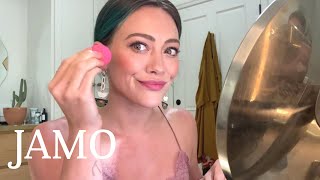 Hilary Duff&#39;s Quarantine Stay at Home Makeup Look | Get Ready With Me | JAMO