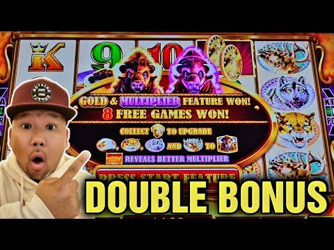 I Landed a DOUBLE BONUS FEATURE on Buffalo Gold Cash Collection!!