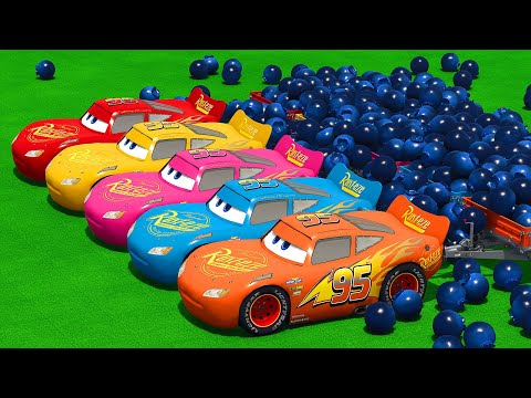 Lightning McQueen TAKES ON The Big BLUEBERRY Transport Challenge - Farming Simulator 25