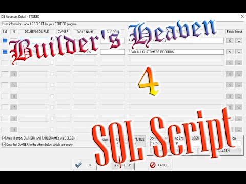 Builder's Heaven 4 - Generating a simple SQL Create Table Script
