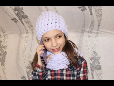Вяжем Снуд руками за 30 минут из пряжи Alize Puffy