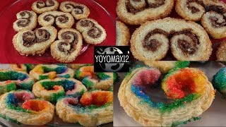 Rainbow and Nutella Palmiers Cookies- with yoyomax12
