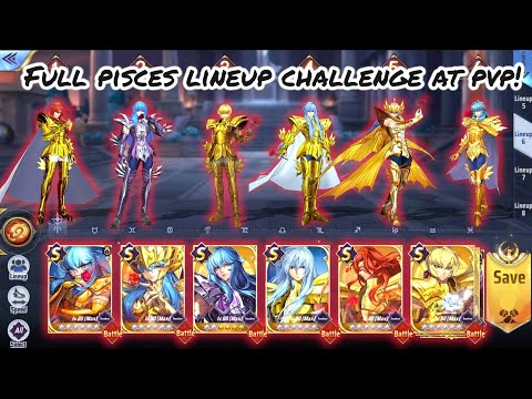 Saint Seiya: Awakening (KOTZ) - Full Pisces Lineup Challenge at PvP!