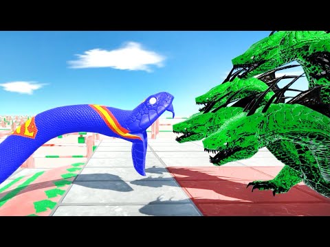 SUPERMAN TITANOBOA VS HYDRA ANIMAL REVOLT BATTLE SIMULATOR DEATHRUN - ARBS